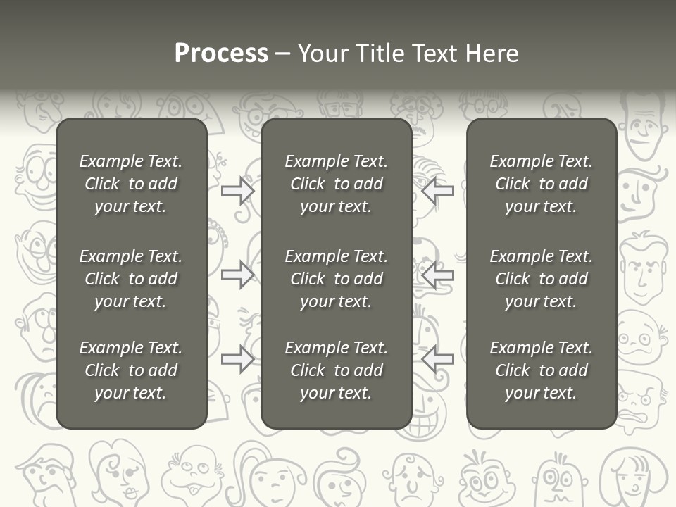 Facial Variation Women PowerPoint Template