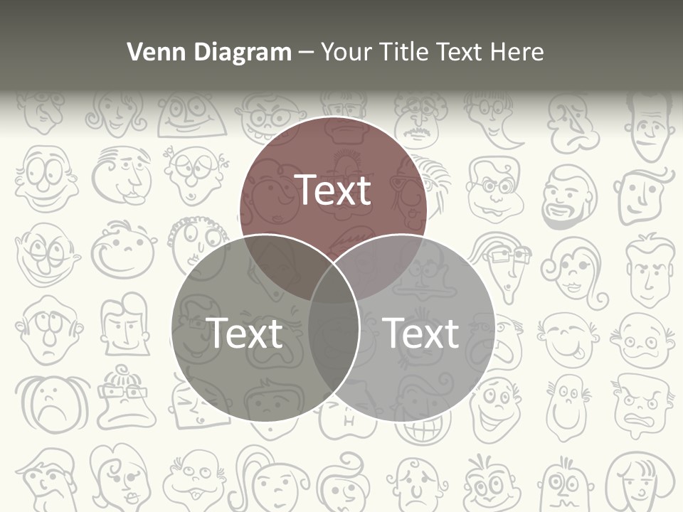 Facial Variation Women PowerPoint Template