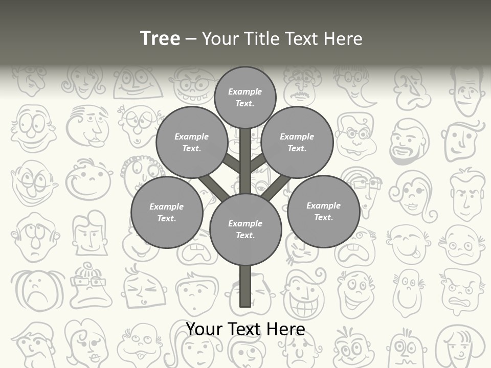 Facial Variation Women PowerPoint Template