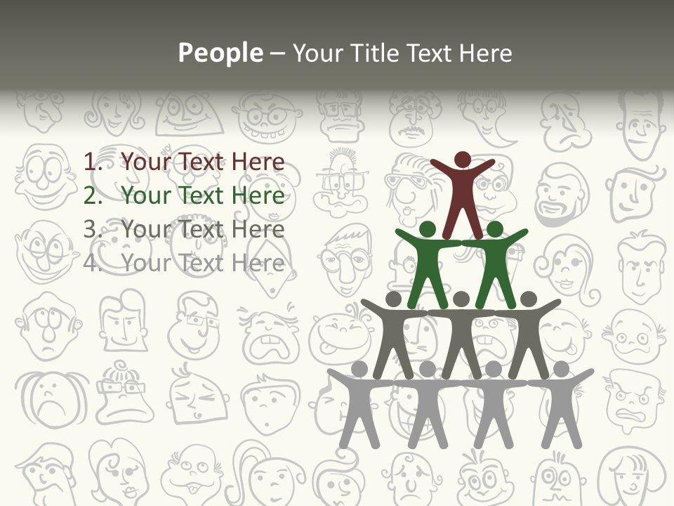 Facial Variation Women PowerPoint Template