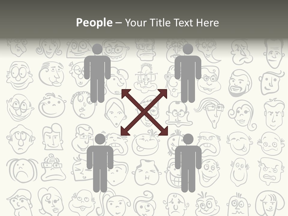 Facial Variation Women PowerPoint Template