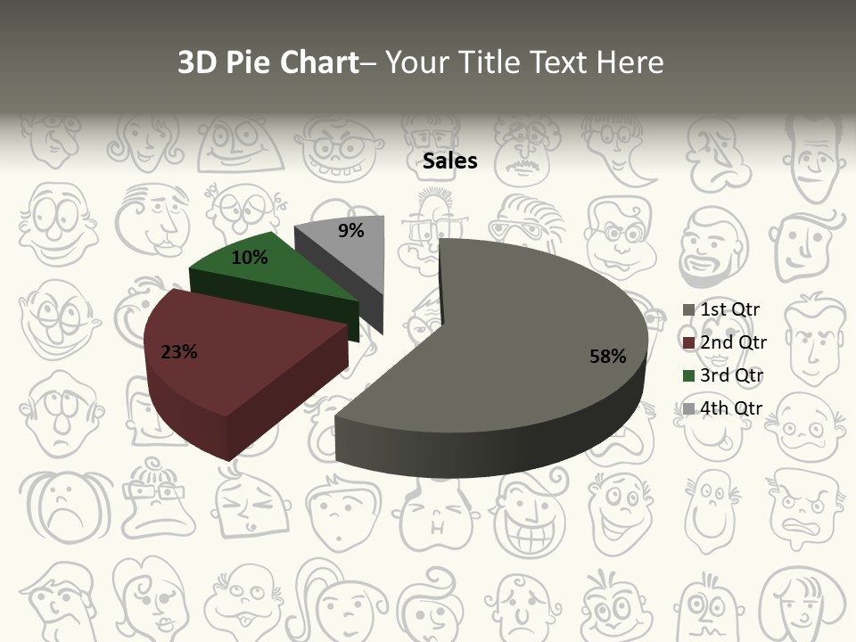 Facial Variation Women PowerPoint Template