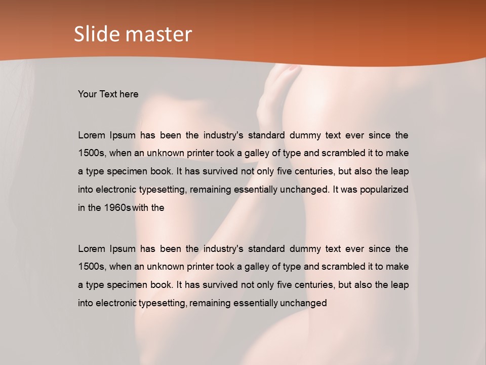 Long Sexy Fashion PowerPoint Template
