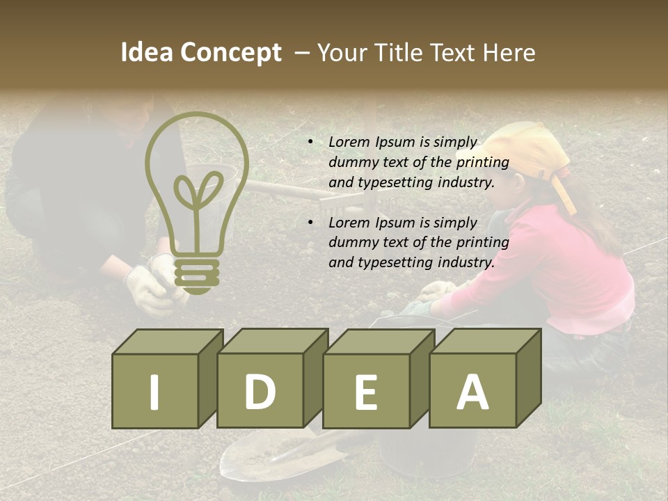 Work Plant Vegetable PowerPoint Template