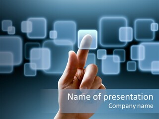 Touchscreen Push Interface PowerPoint Template