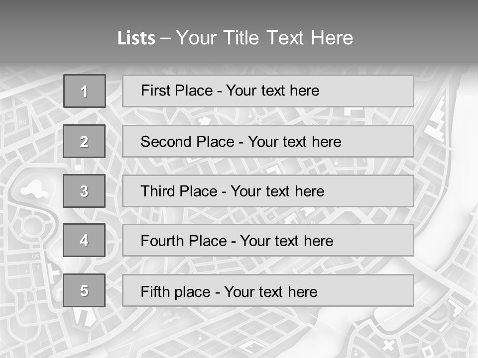 Streetmap Town Urban PowerPoint Template