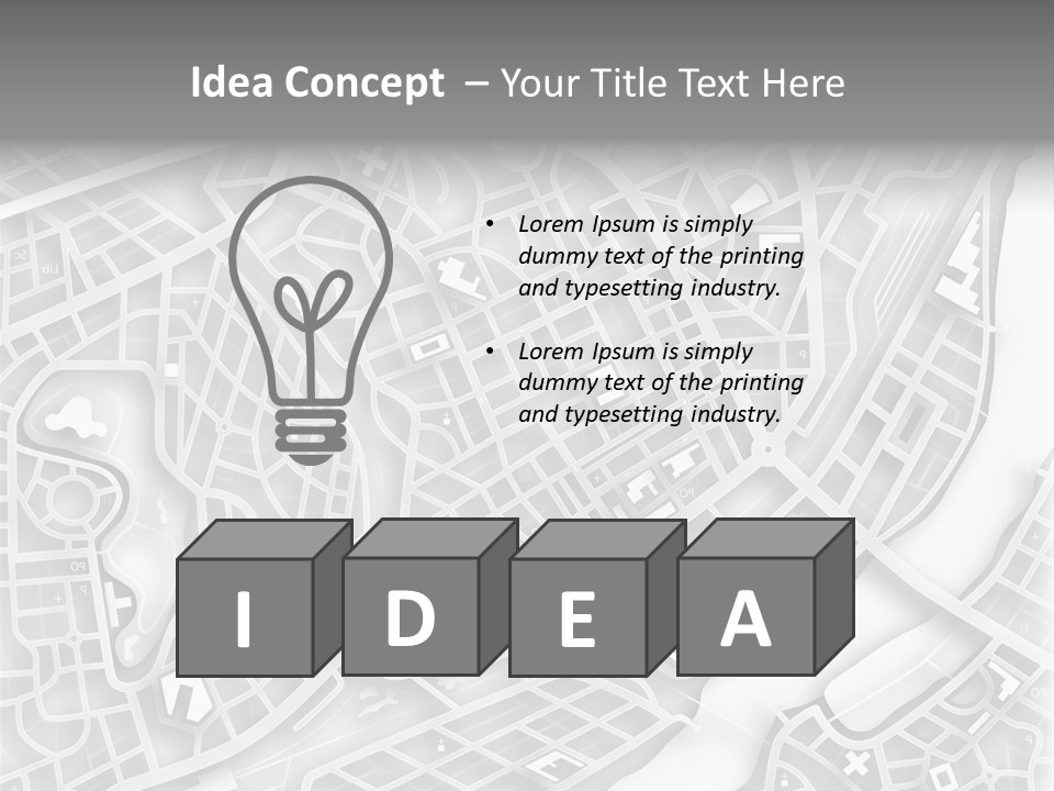 Streetmap Town Urban PowerPoint Template