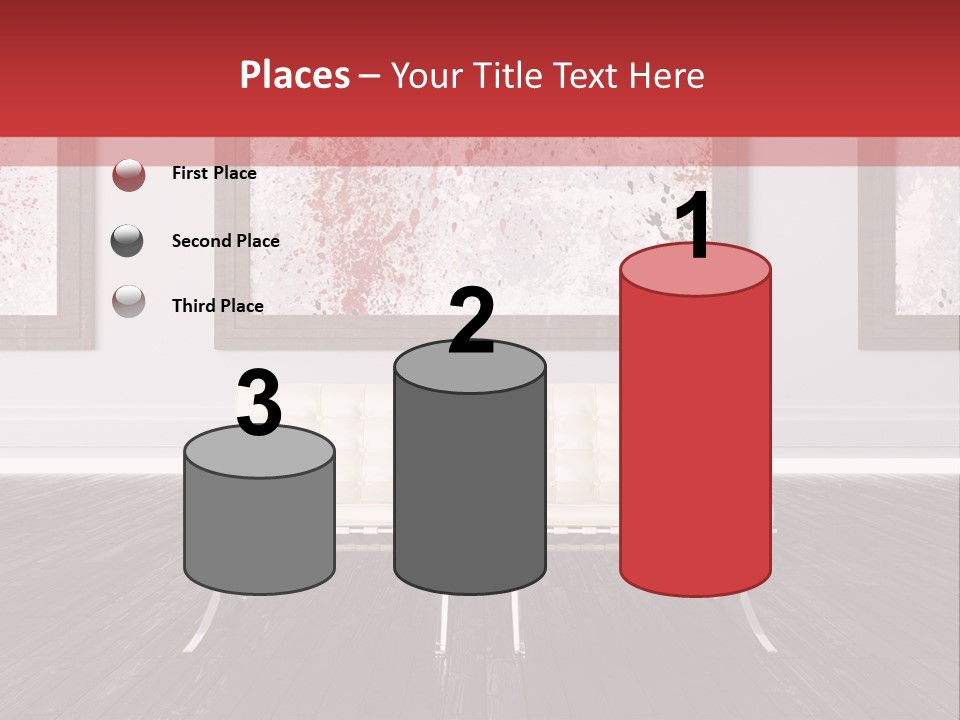 A Room With Two Chairs And Paintings On The Wall PowerPoint Template