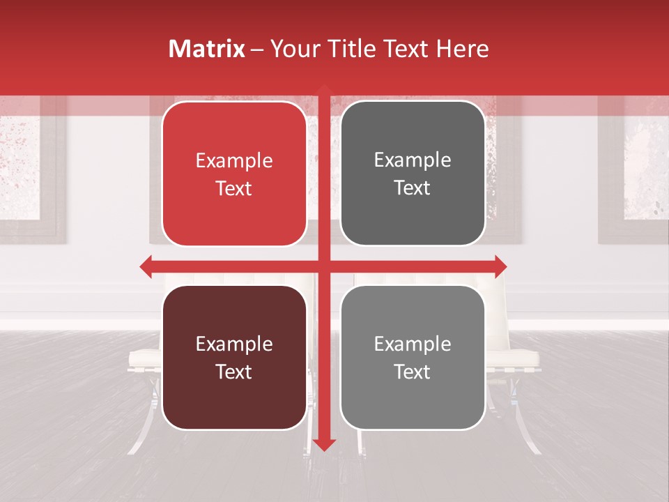 A Room With Two Chairs And Paintings On The Wall PowerPoint Template