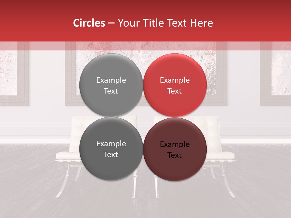 A Room With Two Chairs And Paintings On The Wall PowerPoint Template