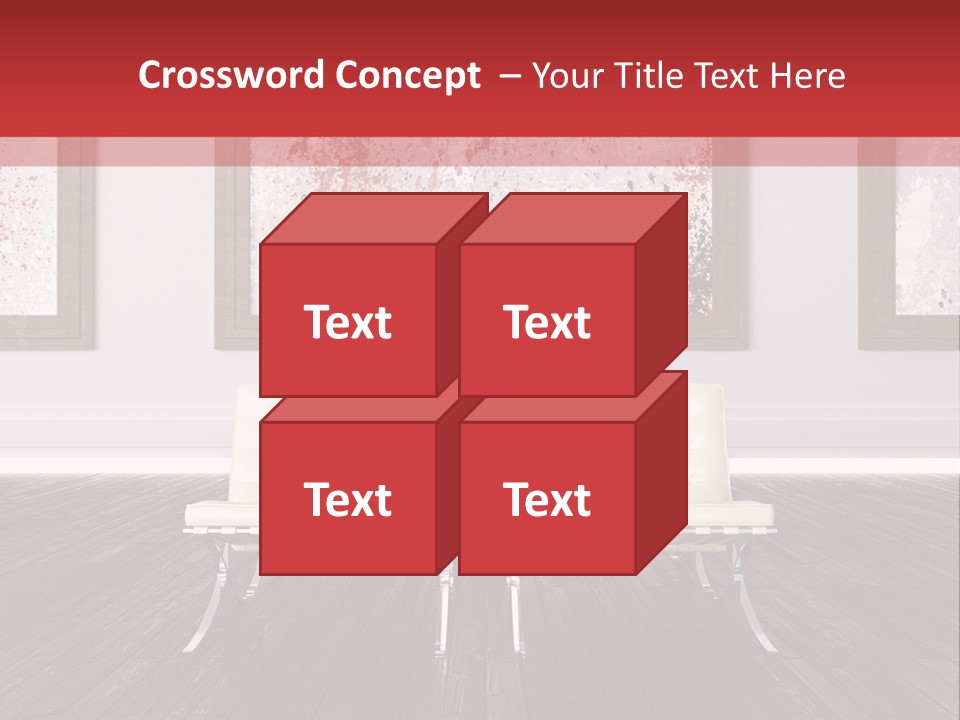 A Room With Two Chairs And Paintings On The Wall PowerPoint Template