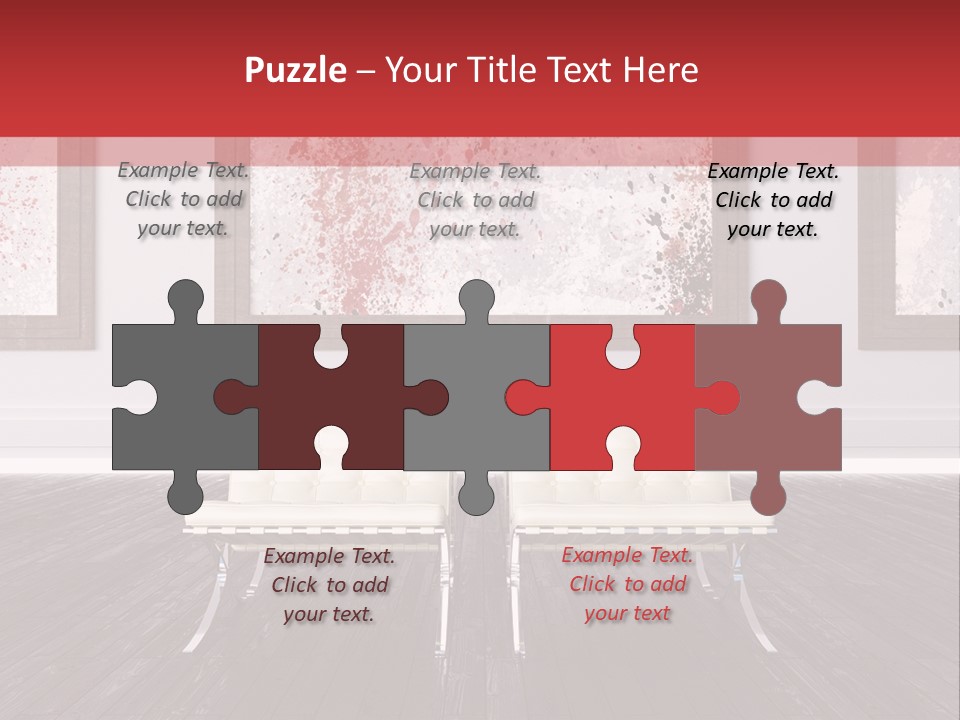 A Room With Two Chairs And Paintings On The Wall PowerPoint Template