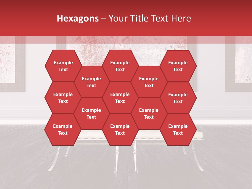 A Room With Two Chairs And Paintings On The Wall PowerPoint Template