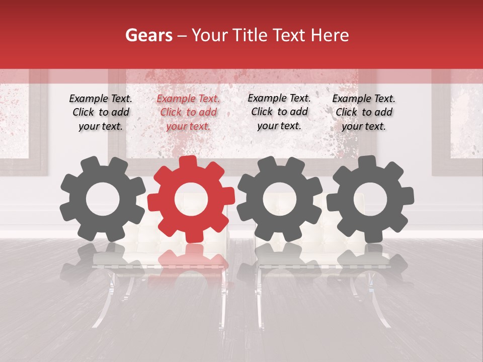 A Room With Two Chairs And Paintings On The Wall PowerPoint Template