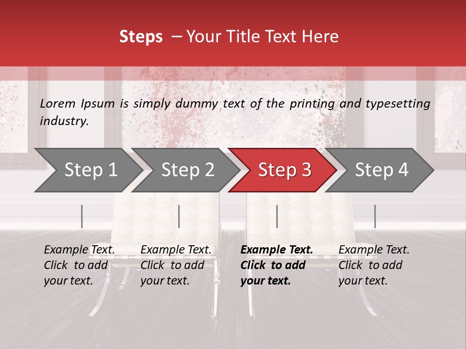 A Room With Two Chairs And Paintings On The Wall PowerPoint Template