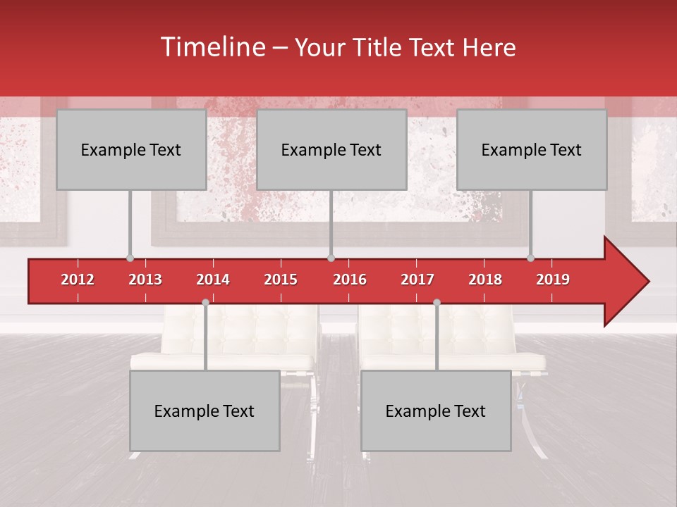 A Room With Two Chairs And Paintings On The Wall PowerPoint Template