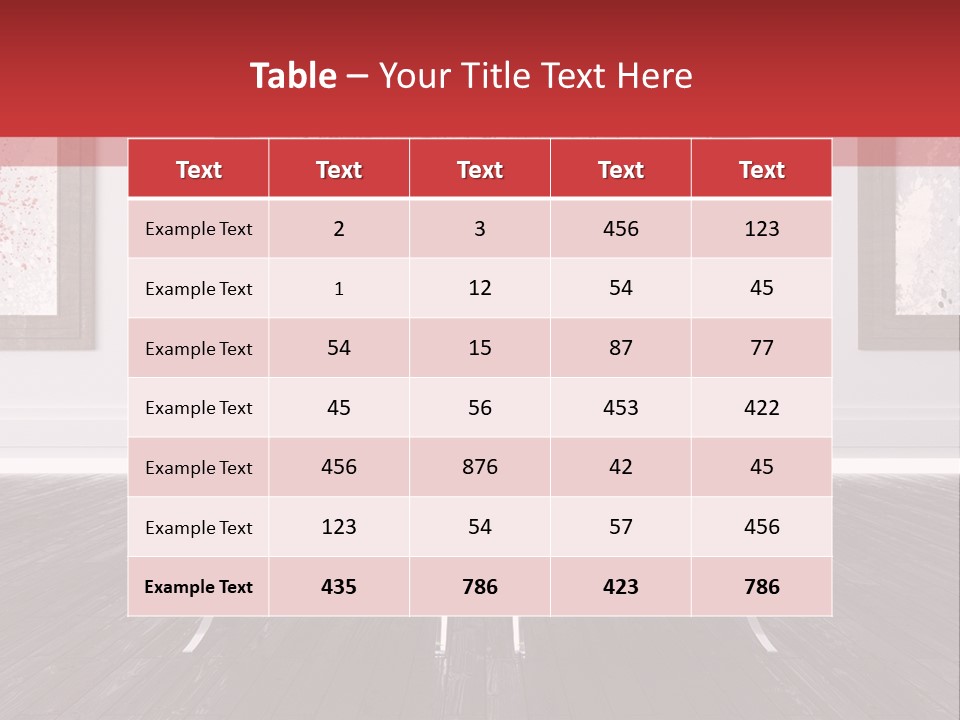 A Room With Two Chairs And Paintings On The Wall PowerPoint Template