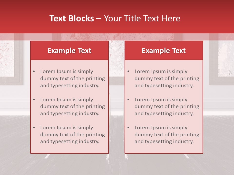 A Room With Two Chairs And Paintings On The Wall PowerPoint Template