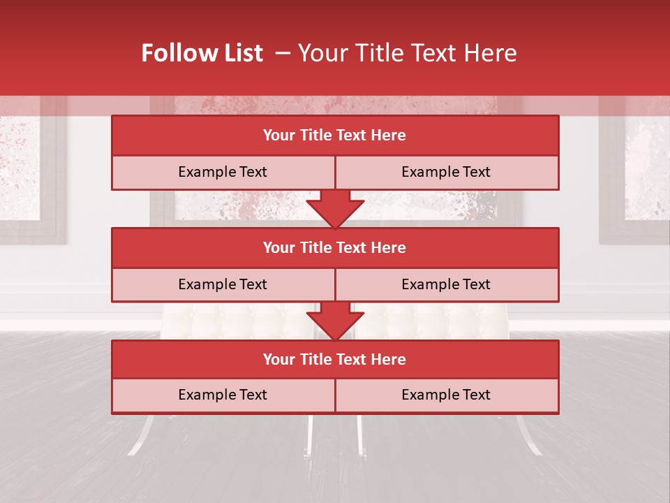 A Room With Two Chairs And Paintings On The Wall PowerPoint Template