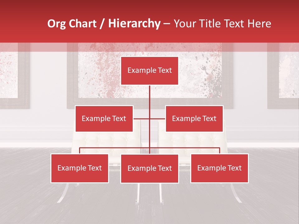 A Room With Two Chairs And Paintings On The Wall PowerPoint Template