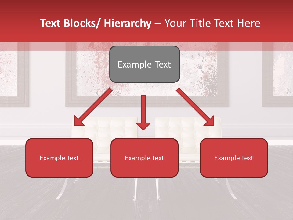A Room With Two Chairs And Paintings On The Wall PowerPoint Template