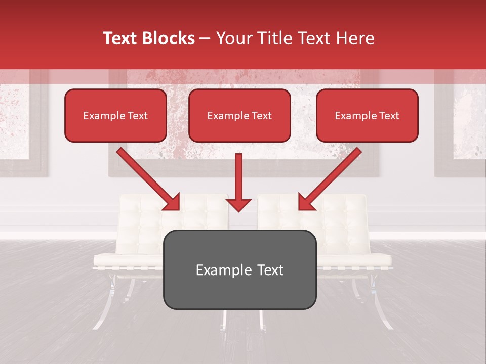 A Room With Two Chairs And Paintings On The Wall PowerPoint Template