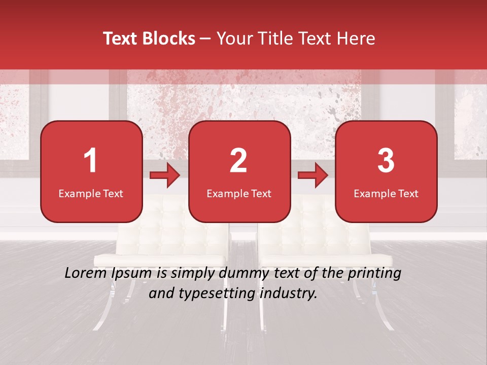 A Room With Two Chairs And Paintings On The Wall PowerPoint Template