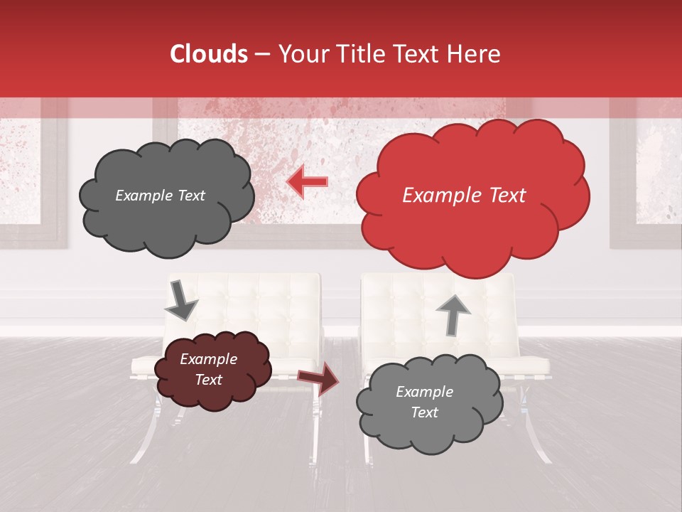 A Room With Two Chairs And Paintings On The Wall PowerPoint Template