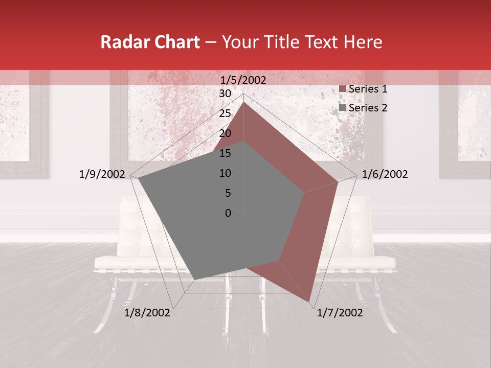 A Room With Two Chairs And Paintings On The Wall PowerPoint Template