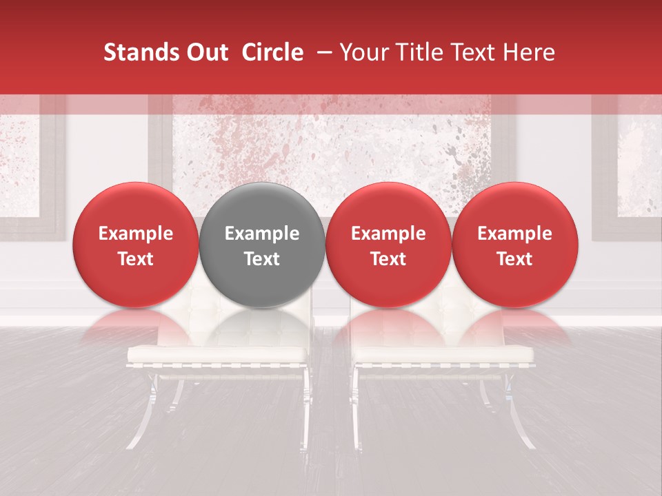 A Room With Two Chairs And Paintings On The Wall PowerPoint Template