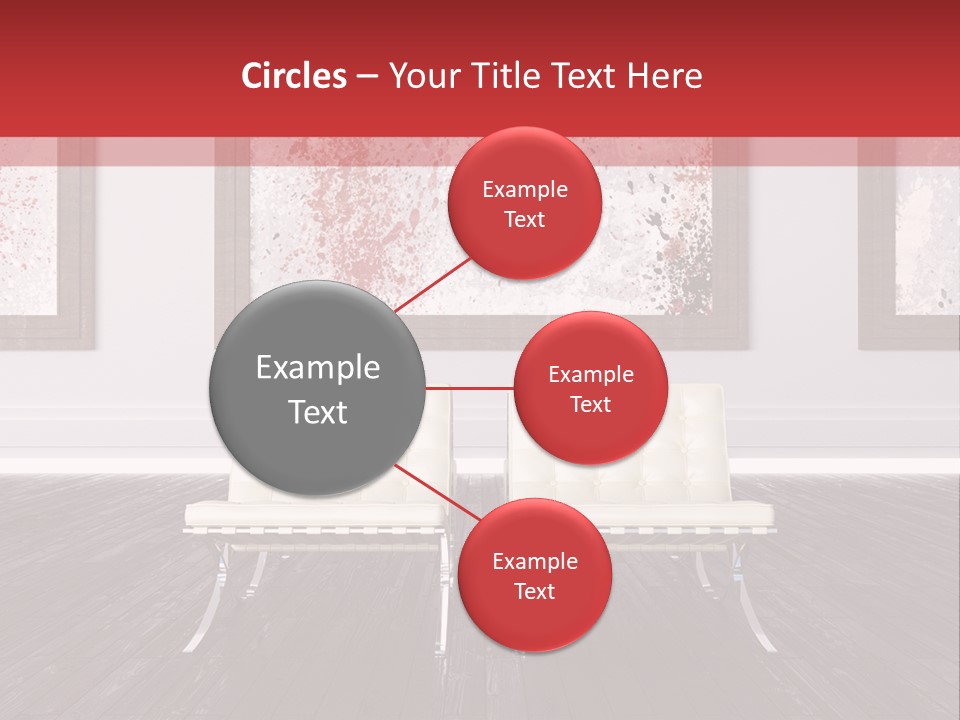 A Room With Two Chairs And Paintings On The Wall PowerPoint Template