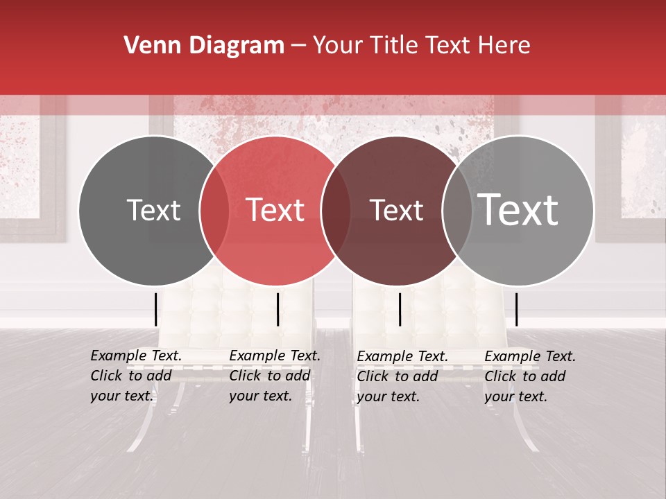 A Room With Two Chairs And Paintings On The Wall PowerPoint Template