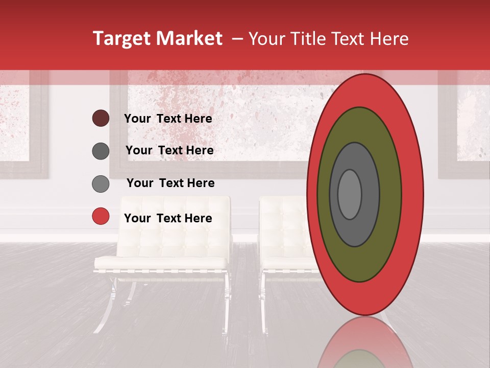 A Room With Two Chairs And Paintings On The Wall PowerPoint Template