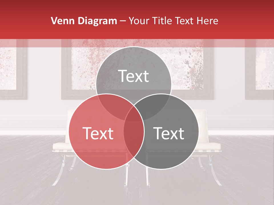 A Room With Two Chairs And Paintings On The Wall PowerPoint Template