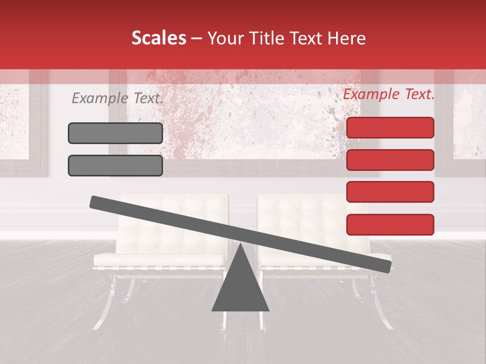 A Room With Two Chairs And Paintings On The Wall PowerPoint Template