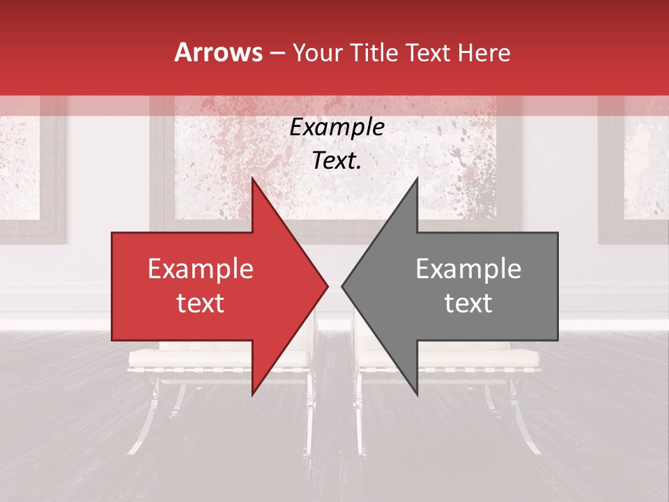 A Room With Two Chairs And Paintings On The Wall PowerPoint Template