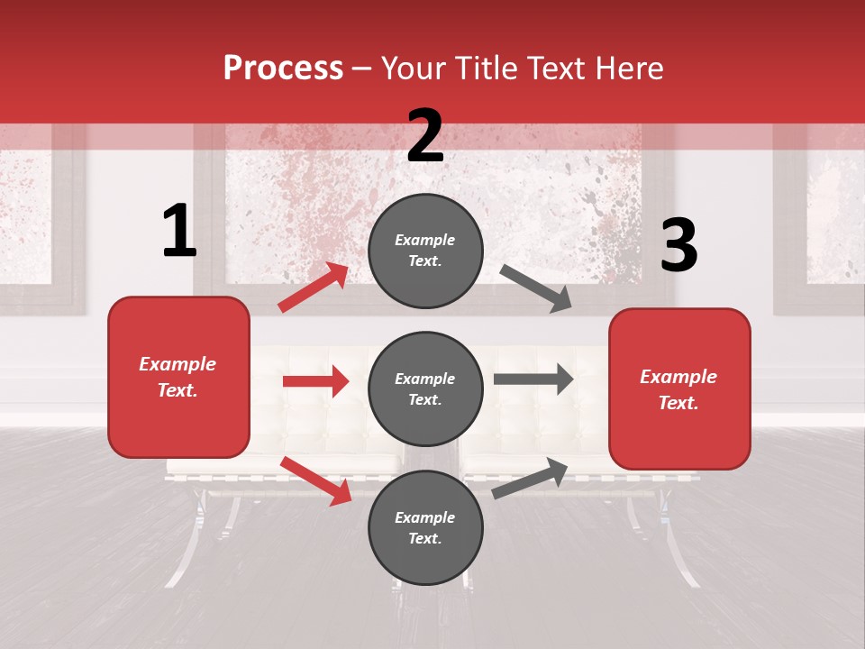 A Room With Two Chairs And Paintings On The Wall PowerPoint Template