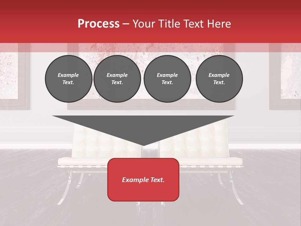 A Room With Two Chairs And Paintings On The Wall PowerPoint Template