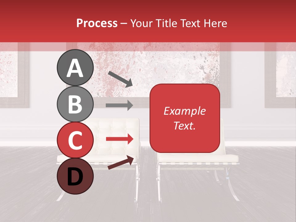 A Room With Two Chairs And Paintings On The Wall PowerPoint Template