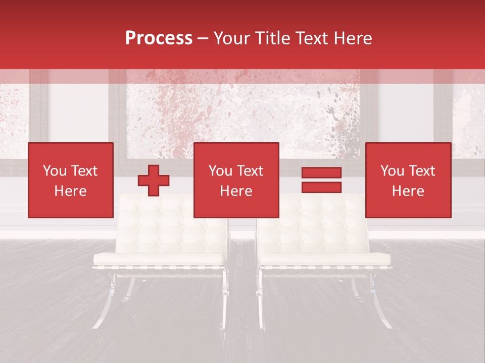 A Room With Two Chairs And Paintings On The Wall PowerPoint Template