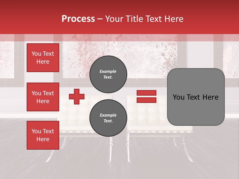 A Room With Two Chairs And Paintings On The Wall PowerPoint Template
