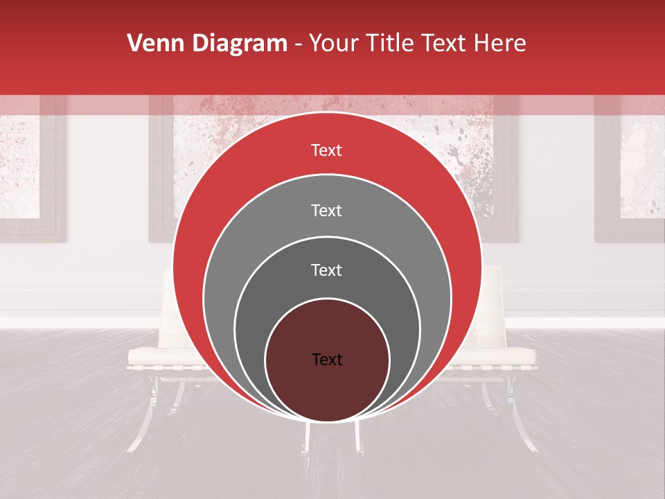 A Room With Two Chairs And Paintings On The Wall PowerPoint Template