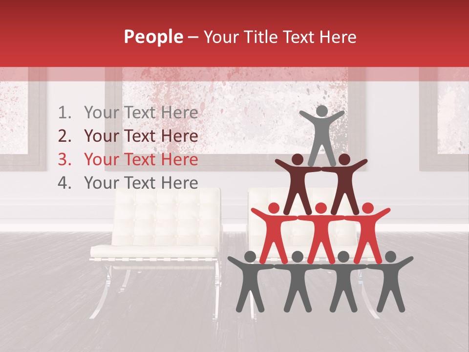 A Room With Two Chairs And Paintings On The Wall PowerPoint Template