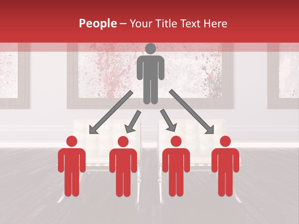 A Room With Two Chairs And Paintings On The Wall PowerPoint Template