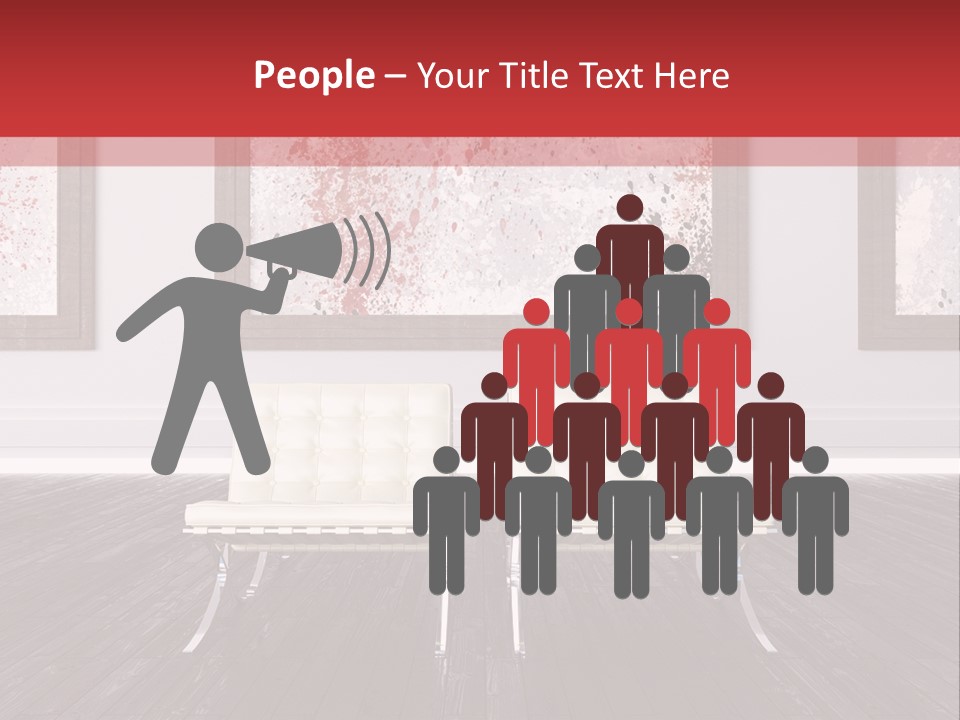 A Room With Two Chairs And Paintings On The Wall PowerPoint Template