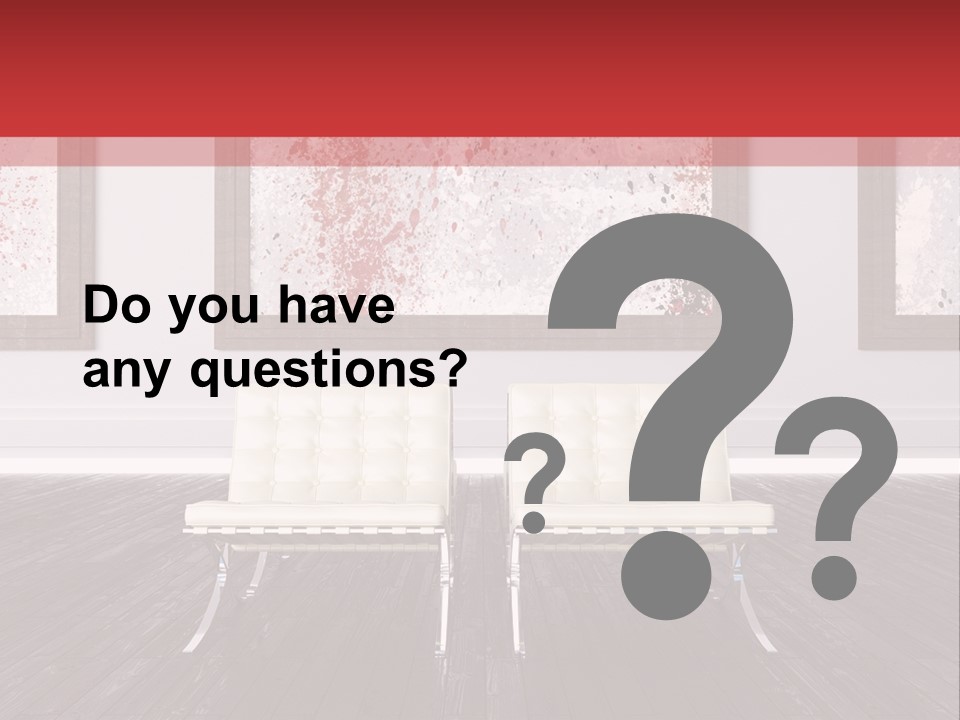 A Room With Two Chairs And Paintings On The Wall PowerPoint Template