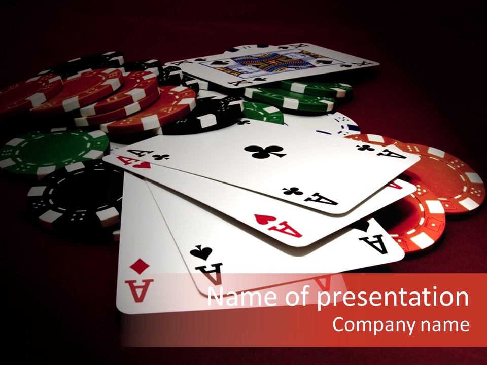 Close Betting Casino PowerPoint Template