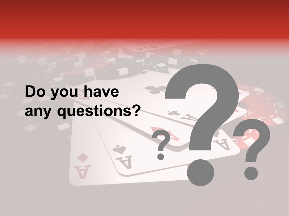 Close Betting Casino PowerPoint Template