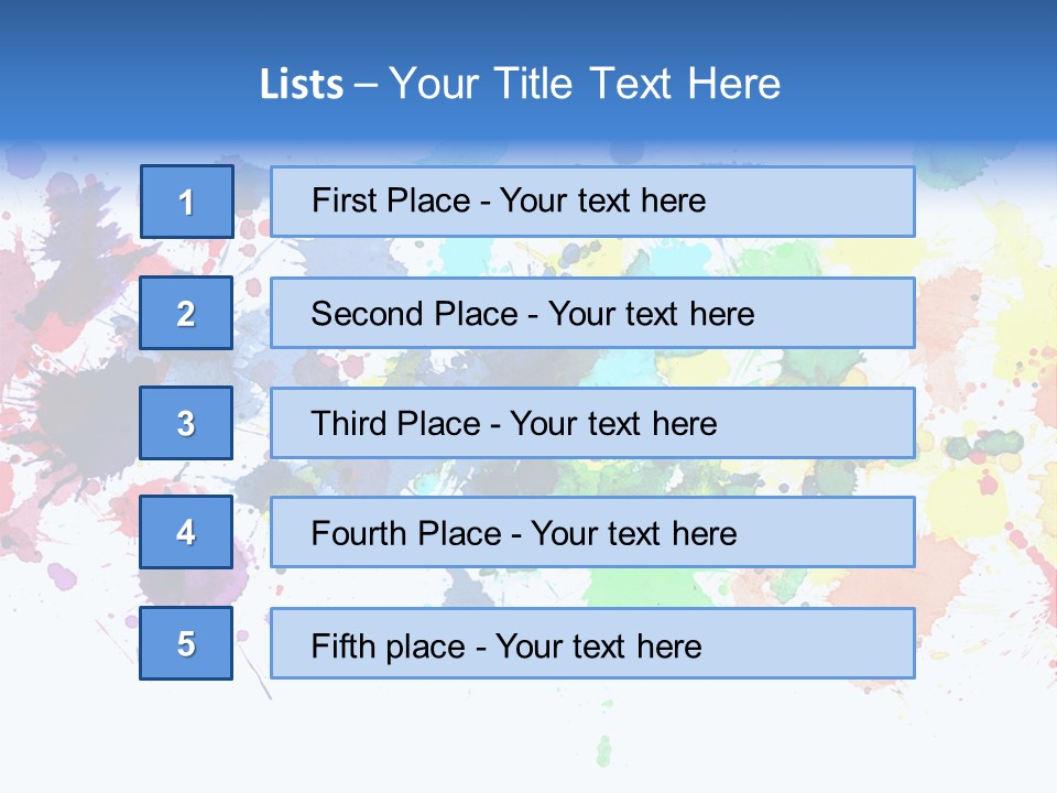 Pink Wet Rainbow PowerPoint Template