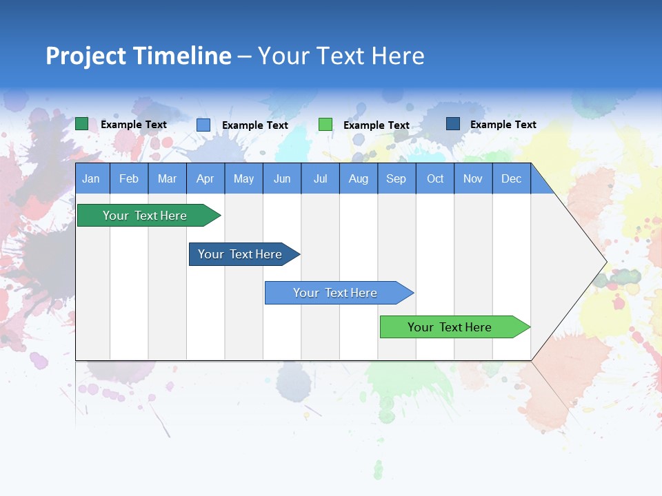 Pink Wet Rainbow PowerPoint Template